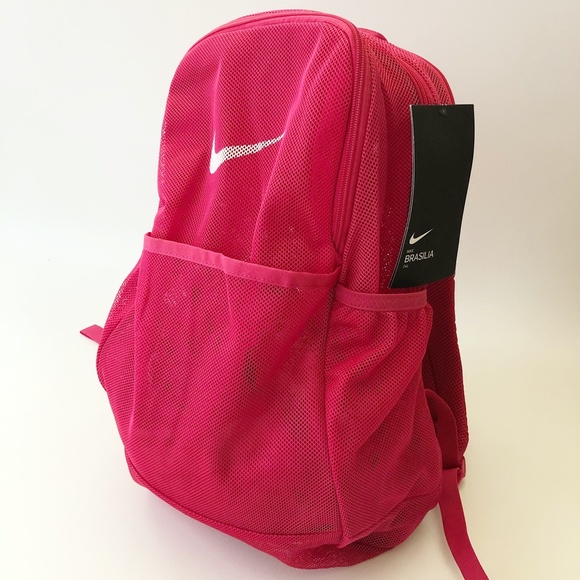 pink nike mesh backpack